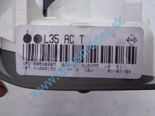 panel na ovládanie kúrenia na renault tháliu II, 69520007